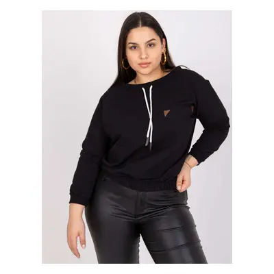 Black short sweatshirt plus size from Louna