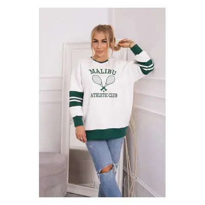 Malibu Insulated Sweatshirt ECRU + Dark Green