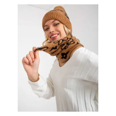 Women's winter scarf camel black color