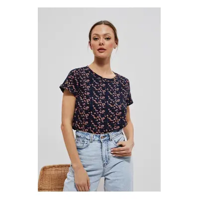 Blouse with small floral print