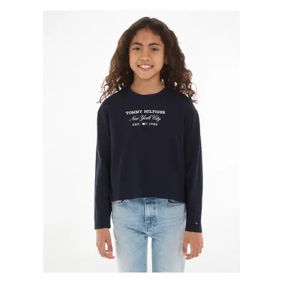 Dark blue girly T-shirt Tommy Hilfiger - Girls