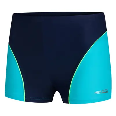 AQUA SPEED Kids's Swimming Shorts Leo Navy Blue/Blue Pattern