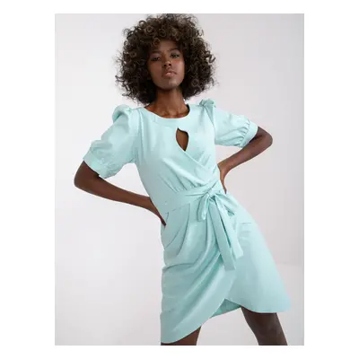 Mint cocktail dress with short sleeves from Severin