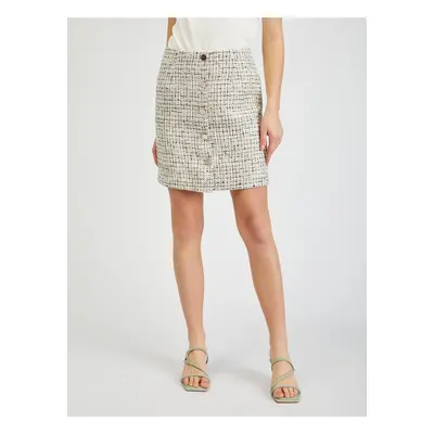 Orsay Beige ladies tweed skirt - Ladies