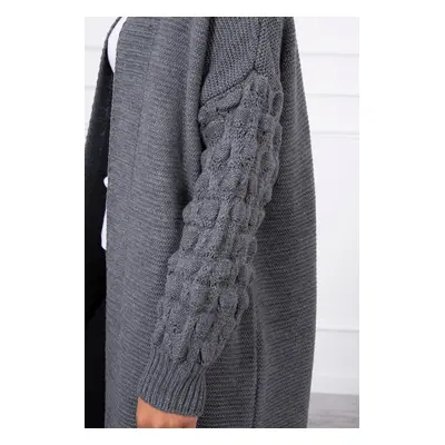 Sweater with bubbles on the sleeve made of graphite