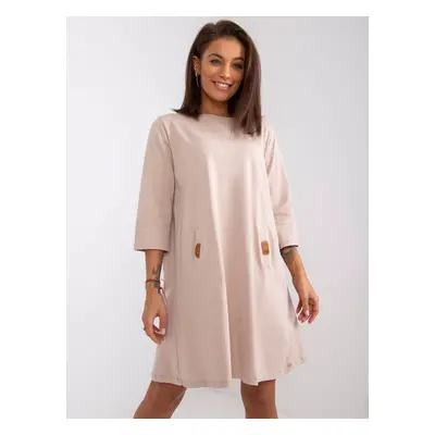 Light beige dress with pockets from Dalenne