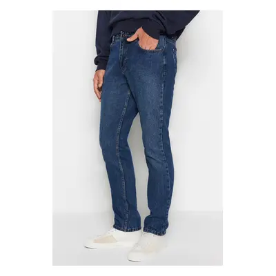 Trendyol Dark Blue Straight Fit Jeans Denim Trousers