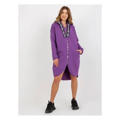 Women's long hoodie - purple