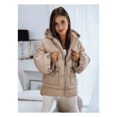 Parima Women's Quilted Jacket Beige Dstreet