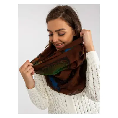 Brown viscose scarf