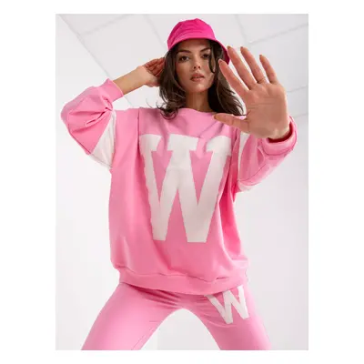 Pink and white cotton tracksuit