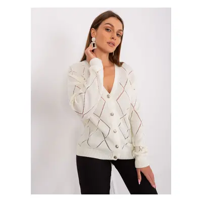 Ecru openwork sweater with button fastening RUE PARIS