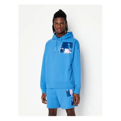 Blue Mens Hoodie Armani Exchange - Men