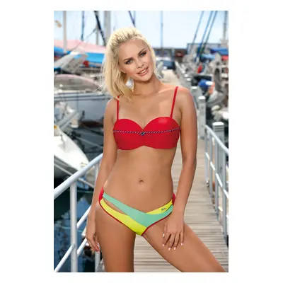 Magnolia Red Coat-Estate-Cricket Swimwear M-584 (2) red-yellow