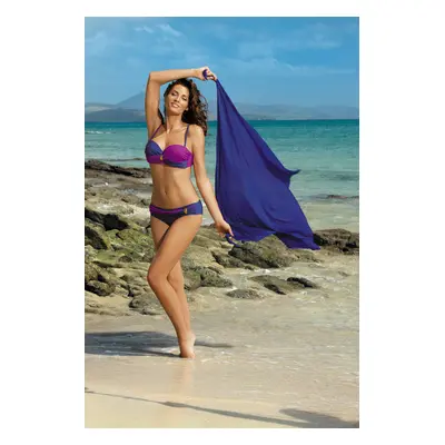 Liliana Royal Blue-Memory M-259 Royal Blue Swimsuit with Dark Pink (13) As in the picture