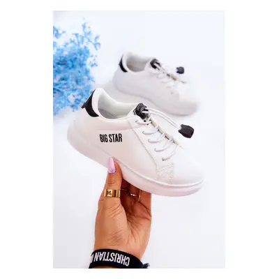 Kids Classic Big Star Sneakers - White/Black