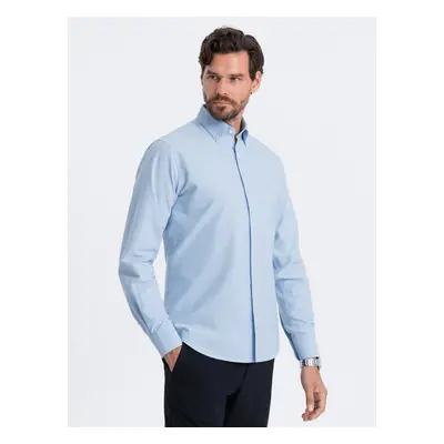 Ombre Oxford REGULAR men's fabric shirt - blue