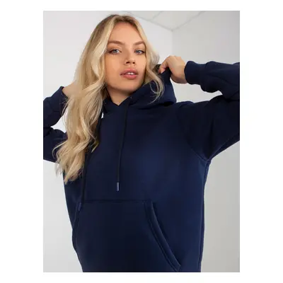 RUE PARIS basic navy hoodie