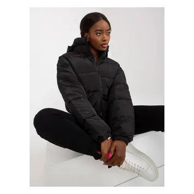 Iseline Short Winter Jacket Black Quilted