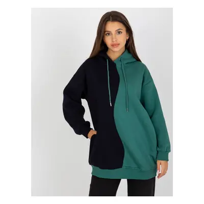 Black-green women's basic sweatshirt RUE PARIS