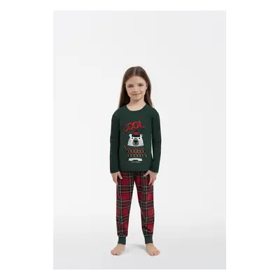 Kids' pajamas Tess, long sleeves, long legs - green/print