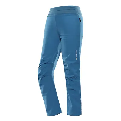 Kids softshell pants ALPINE PRO ZAZO blue sapphire