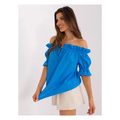 Blue blouse made of Spanish cotton