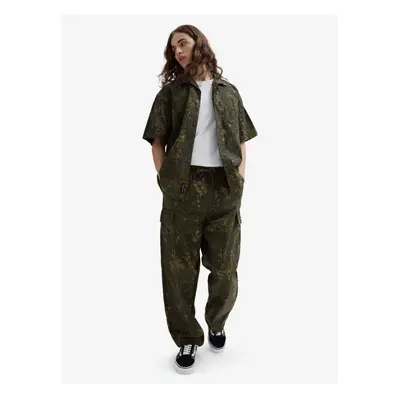 Khaki Mens Patterned Pants VANS Range Cargo Baggy Tapered - Men