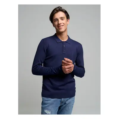 Big Star Man's Long Sleeved T-shirts Navy Blue