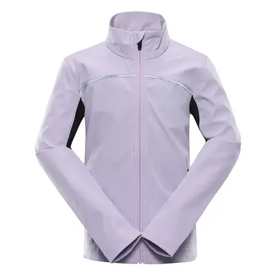 Light purple girls' softshell jacket ALPINE PRO Geroco