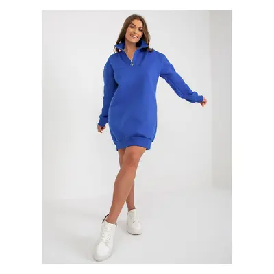 Cobalt Blue Basic Tracksuit Minidress