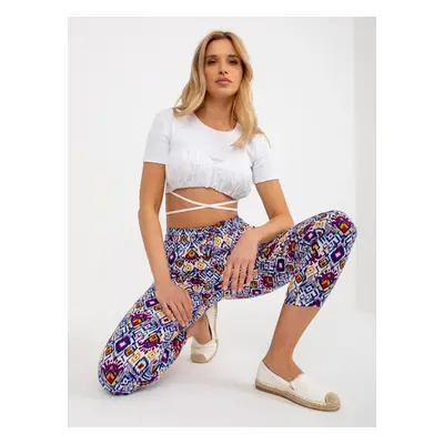 Purple summer patterned trousers SUBLEVEL