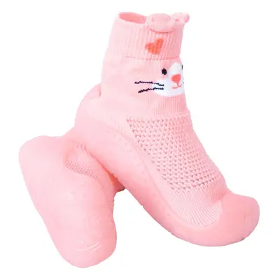 Gyermek zokni Yoclub YC_B_G_Anti-skid_Socks_With_Rubber_Sole_OBO-0175G-5200_Apricot