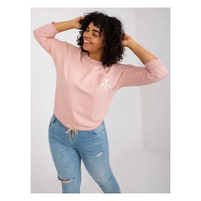 Vivianne casual pink blouse larger size