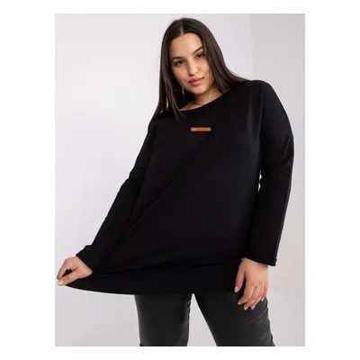 Jersey blouse black in Honorine cotton