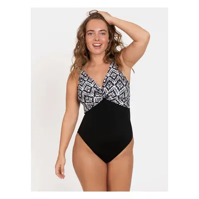 Black patterned one-piece swimwear DORINA - Women