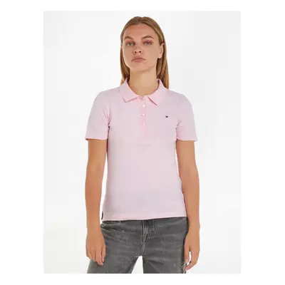 Light pink womens polo shirt Tommy Hilfiger Pique - Women