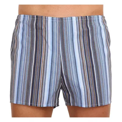 Classic men's shorts Foltýn blue with stripes oversize