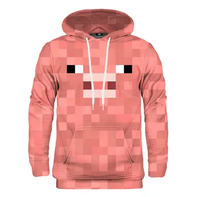 Mr. GUGU & Miss GO Unisex's Pixel Pig Hoodie H-K2355