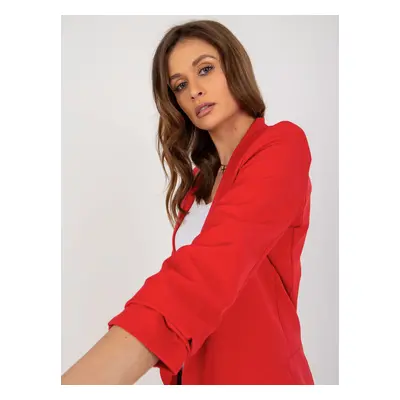 Women's ruffle jacket Adela red