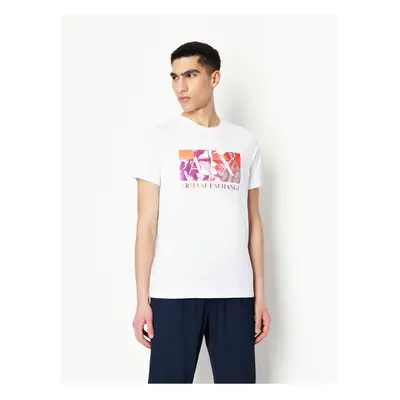 White Mens T-Shirt Armani Exchange - Men