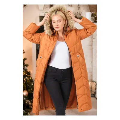 Z6751 DEWBERRY LADIES' COAT-PLAIN CAMEL