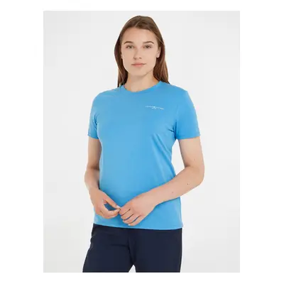 Blue Women's T-Shirt Tommy Hilfiger Reg Mini Corp Logo - Women