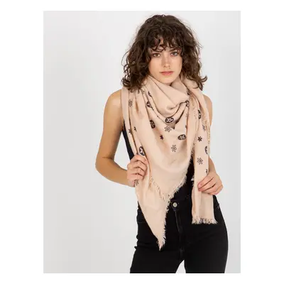 Lady's pink scarf with print