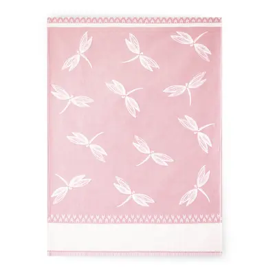 Zwoltex Unisex's Dish Towel Ważki Pink/Pattern