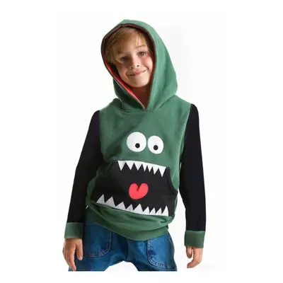 Denokids Gluttonous Hooded Kangaroo Pocket Boy's Sweatshirt