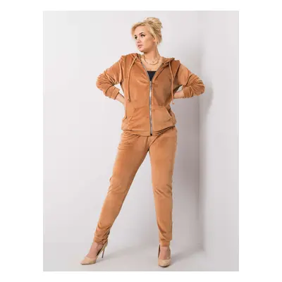 Brown velour set in a larger size