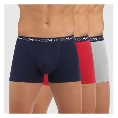 DIM COTTON STRETCH BOXER 3x - Men's boxers pcs - dark blue - dark red - gray