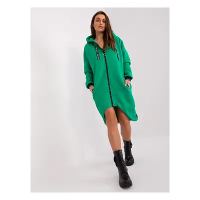 Green long hoodie