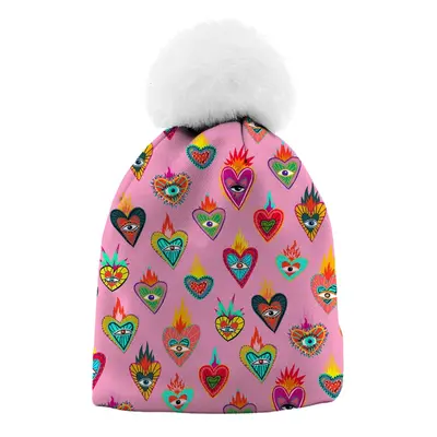 Mr. GUGU & Miss GO Woman's Mexican Hearts Beanie WB21WH